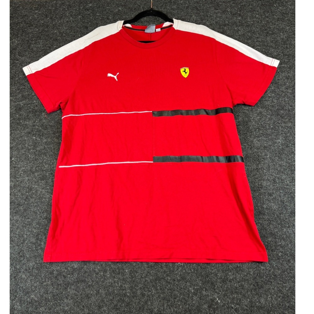 PUMA Scuderia Ferrari T7 T Shirt Mens XXL Red Motorsport Racing Tee 595436-02 - Picture 1 of 8